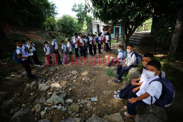 Con un balde con agua limpia y jabón como únicos insumos, escuelas del interior no han frenado clases