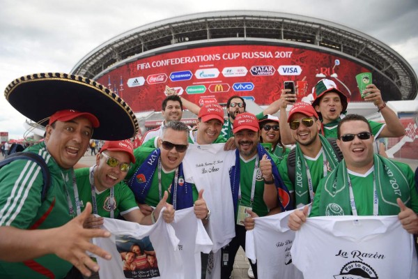 Este fue al ambiente que se vivió en el primer juego de la Copa Confederaciones de Rusia 2017