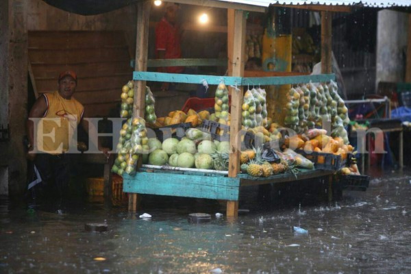 Fotos: Fuertes lluvias azotaron calles y avenidas de la capital de Honduras