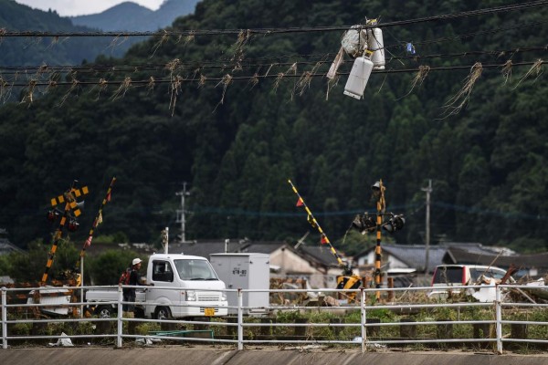 Imágenes de la devastación y dolor que dejan inundaciones en Japón