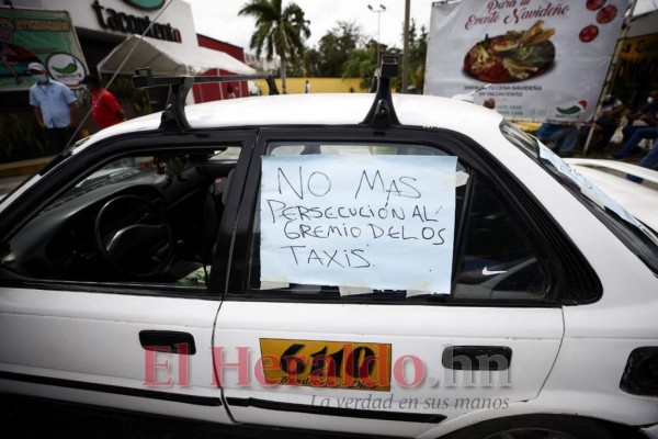 Paro de taxistas: las imágenes del bloqueo y colapso en Tegucigalpa