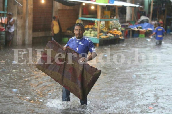 Fotos: Fuertes lluvias azotaron calles y avenidas de la capital de Honduras