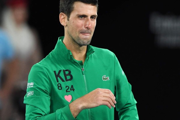 EN FOTOS: Así rompió en llanto Novak Djokovic al recordar a Kobe Bryant