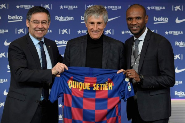 FOTOS: Así fue la presentación de Quique Setién como nuevo DT del Barcelona