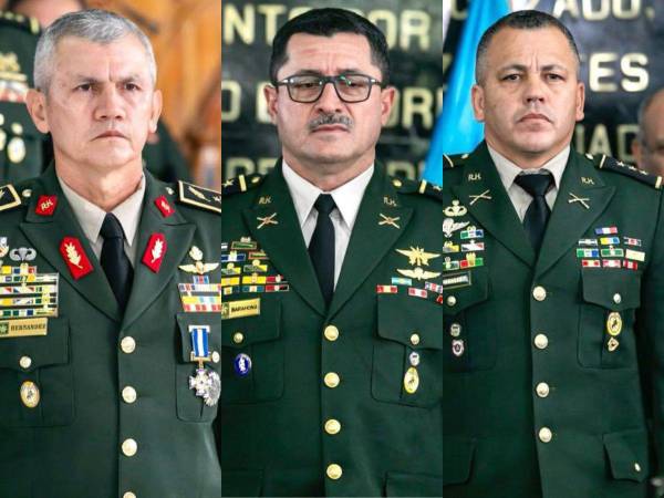 Rossevelt Hernández Aguilar, Hosvan René Barahona Alvarado, Dagoberto Moncada Zelaya son los nombres de la Junta de Comandantes de Fuerzas Armadas.