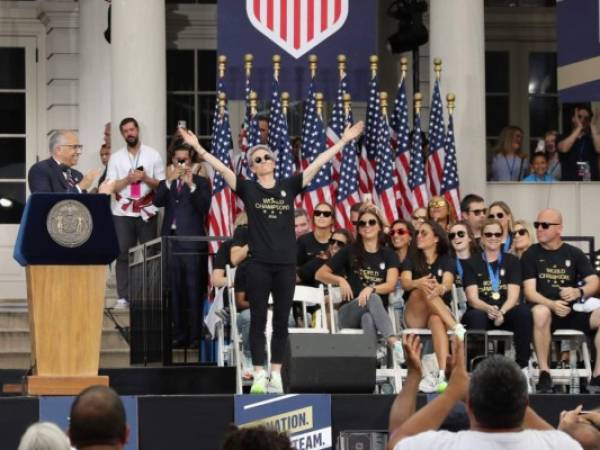 Rapinoe fue la comandante del equipo femenino de Estados Unidos. (AFP)