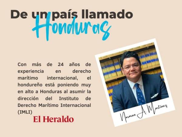 Hondureño Norman Martínez asume alto cargo a nivel mundial en derecho marítimo