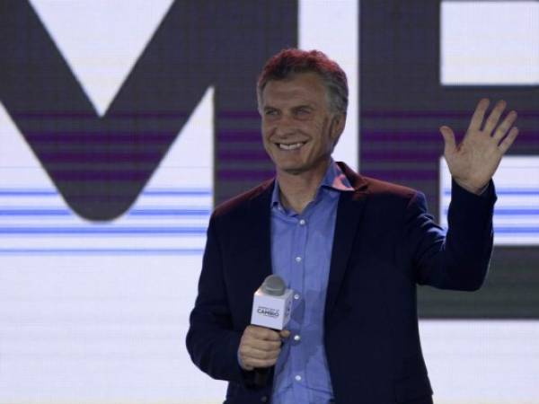 Mauricio Macri en el búnker de Juntos por el Cambio. Foto AFP