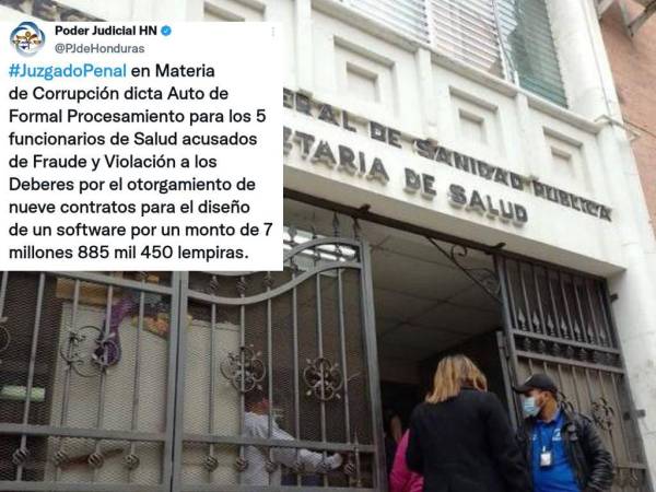 En el caso de Glady Paz, Benelio Alvarado y Lolita Cordero, se les acusa por fraude y violación a los deberes y para Luis Zelaya y Cristian Sánchez por fraude a título de cooperador necesario.