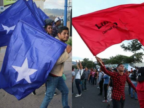 Ambos partidos se autoproclaman ganadores y realizan marchas para defender los votos. (Foto: El Heraldo Honduras/ Noticias Honduras hoy)