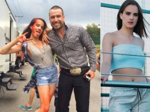 Gala Montes junto a Rafael Amaya. La actriz tiene 18 años de edad.