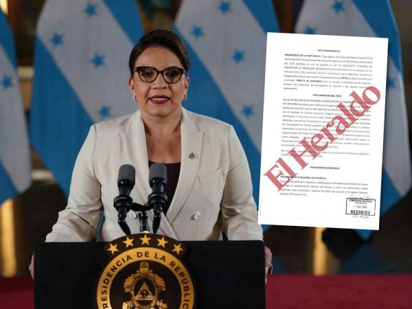 El documento con el veto presidencial de Xiomara Castro fue recibido el pasado 17 de marzo, nueve días después de haberse aprobado en el Congreso.