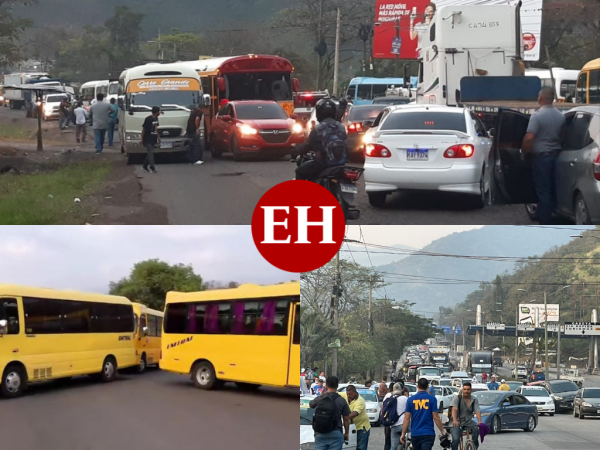 Las principales carreteras del país amanecieron con sin paso este jueves.