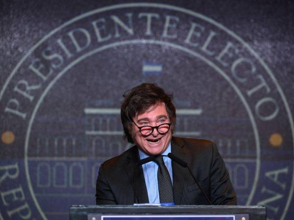 El nuevo presidente electo de Argentina, Javier Milei.