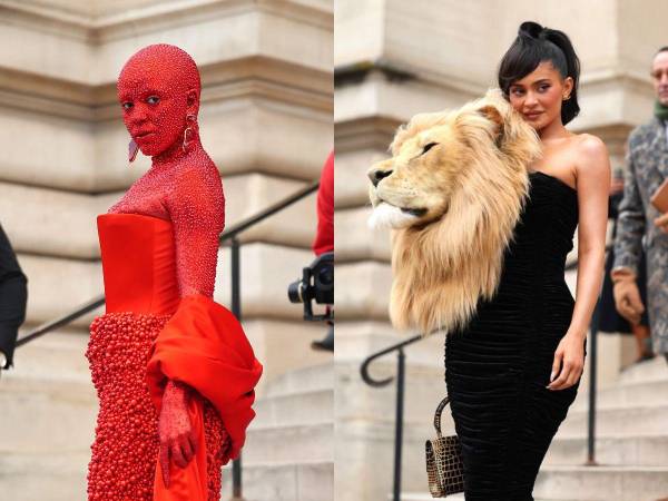 Los looks de Doja y Kylie fueron los más extravagantes del desfile.