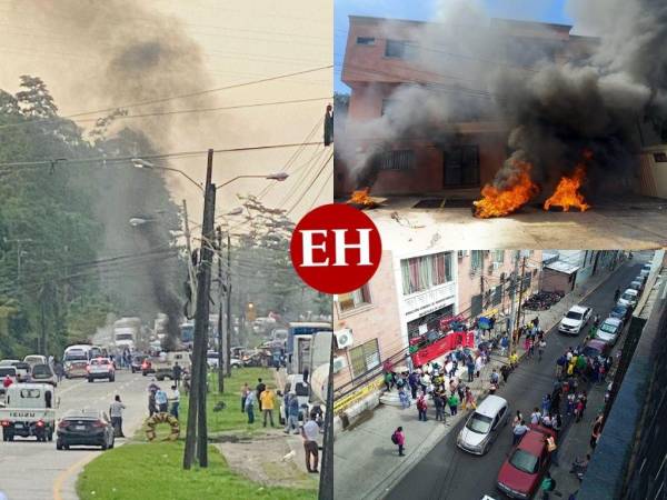 Así lucían los tres puntos donde se registraron protestas.