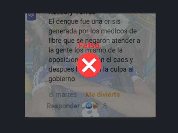 Captura de pantalla a una publicacición de Facebook realizada el 15 de febrero de 2024.