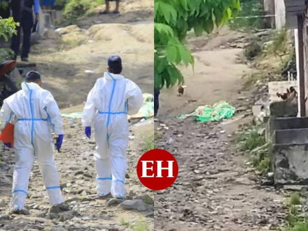 Equipo de Medicina Forense llegó al lugar para hacer el levantamiento de los cadáveres.