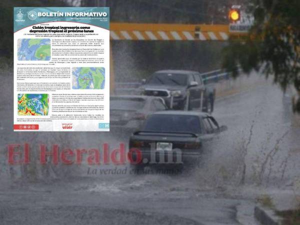 La depresión tropical ingresaría al país por el sur de Olancho y el norte de Choluteca, según pronósticos de Choluteca.