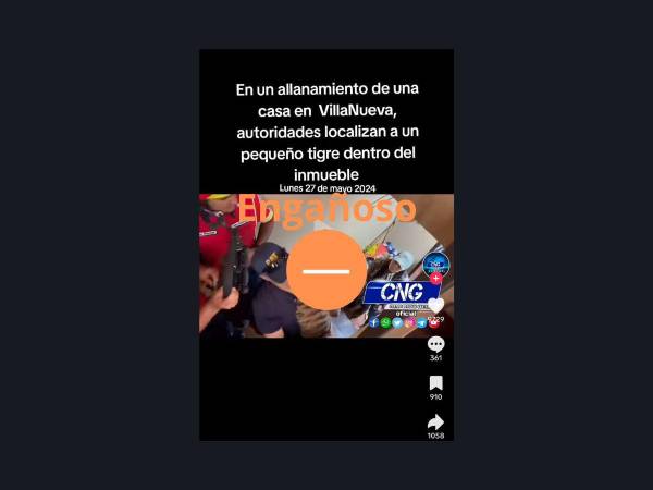 Captura de pantalla a una publicación de TikTok realizada el 30 de mayo de 2024.