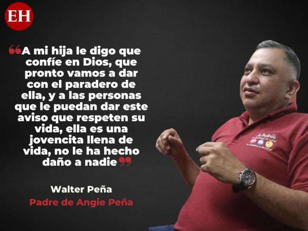 Entre la angustia, una investigación y un escenario incierto, Walter Peña se sentó en las instalaciones de Diario EL HERALDO para conversar con el equipo periodístico de este rotativo a pocas horas para que se cumplan ocho meses de aquella trágica tarde del 1 de enero en la que desapareció su hija, Angie Peña, en la isla de Roatán cuando realizaba un paseo en una moto acuática. Desde entonces, con paso paulatino solo un capturado y más preguntas que respuestas es lo que ha pasado desde ese viaje, que hasta ahora, no tiene regreso.