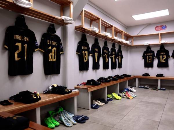 Este es el camerino de la Selección de Honduras ante México