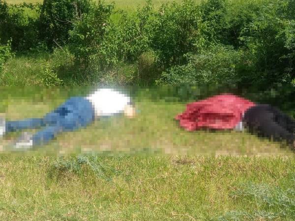 Así fueron encontrados los cuerpos de la infortunada pareja.