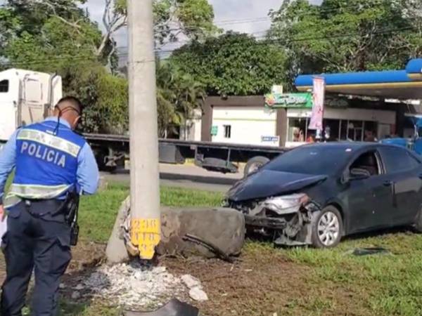 Un joven que era perseguido por presunto sicarios impactó con un poste y luego murió en San Pedro Sula.