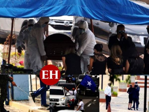 Con una ceremonia íntima, sin presencia de allegados y únicamente con la familia más cercana se llevó a cabo-este sábado- el último adiós del expresidente Callejas. Foto: Estalin Irías/El Heraldo.