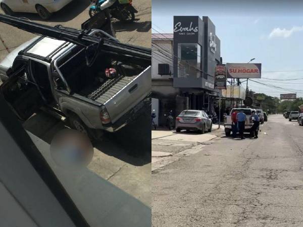 El hombre que resultó gravemente herido quedó tirado a un costado de su vehículo.