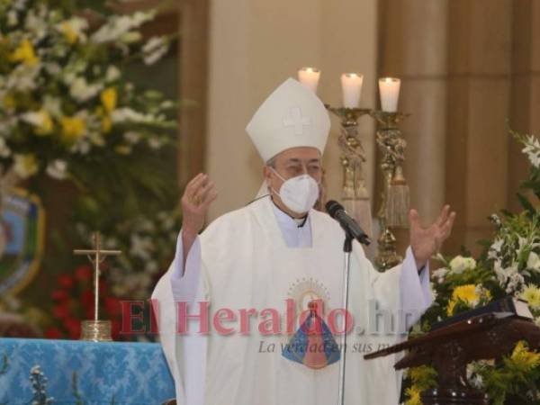 Cardenal Óscar Andrés Rodríguez en la Basílica de Suyapa. Foto: Efraín Salgado| EL HERALDO