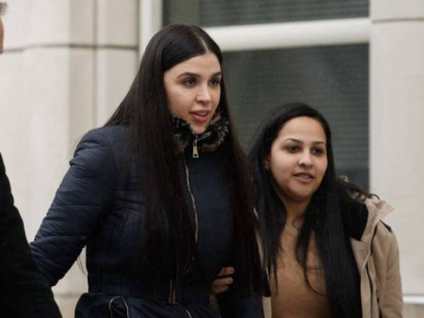 Emma Coronel cuando asistía al juicio de 'El Chapo' Guzmán en Nueva York, Estados Unidos. Foto: AFP