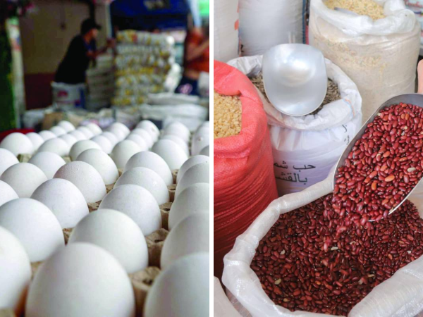 El precio de las 30 unidades de huevos bajó en los últimos días, pero las cinco libras de frijoles subieron.