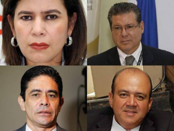 Arriba: Rixi Moncada y David Matamoros Batson.Abajo: Erick Rodríguez e Iván Fiallos.