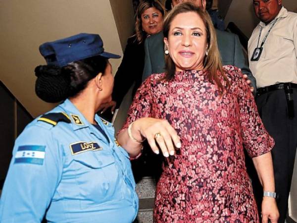 La diputada Gladys López durante la audiencia inicial.