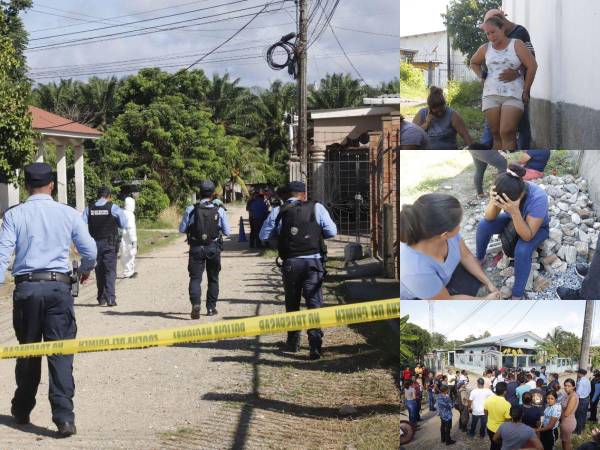 Una escena de completo dolor y consternación para familiares y vecinos se vivió en el barrio <b>Leones del Norte</b> del municipio de Baracoa, en el departamento de Cortés, al norte de Honduras, donde cinco hombres fueron asesinados alrededor de las 2:00 p.m. de este martes -13 de septiembre-. Los agentes de la Policía Nacional llegaron a realizar las investigaciones del caso. Hasta el momento hay un vehículo que fue abandonado cerca de la zona de la matanza. A continuación las imágenes.