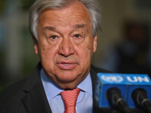 El secretario general de las Naciones Unidas, Antonio Guterres, hace comentarios antes de la conferencia de revisión del Tratado de No Proliferación Nuclear (NPT, por sus siglas en inglés).