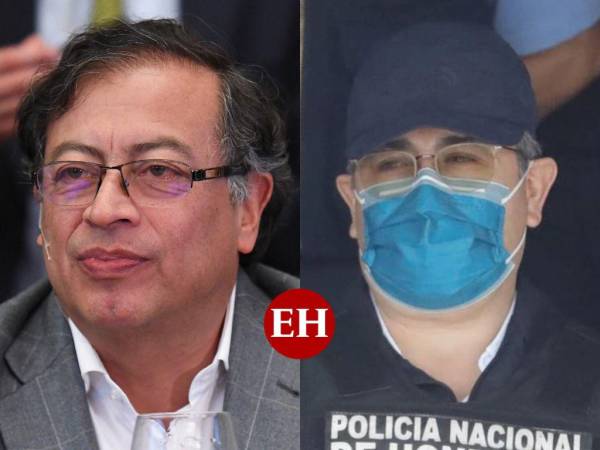 Gustavo Petro, presidente electo de Colombia, y Juan Orlando Hernández, expresidente de Honduras extraditado a Estados Unidos por sus vínculos con el narcotráfico.