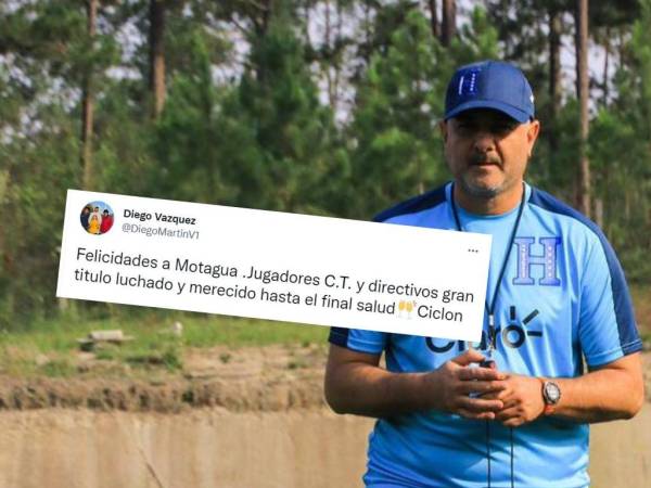 Diego Vázquez mandó un saludo de felicitación a Motagua tras ganar la Copa 18.