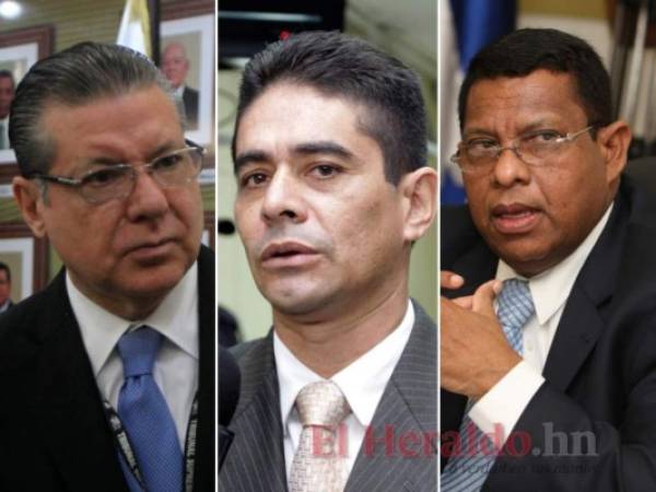 Los ex magistrados David Matamoros Batson (presidente), además de Erick Mauricio Rodríguez Gavarrete, José Saúl Escobar Andrade son vinculados en el caso.