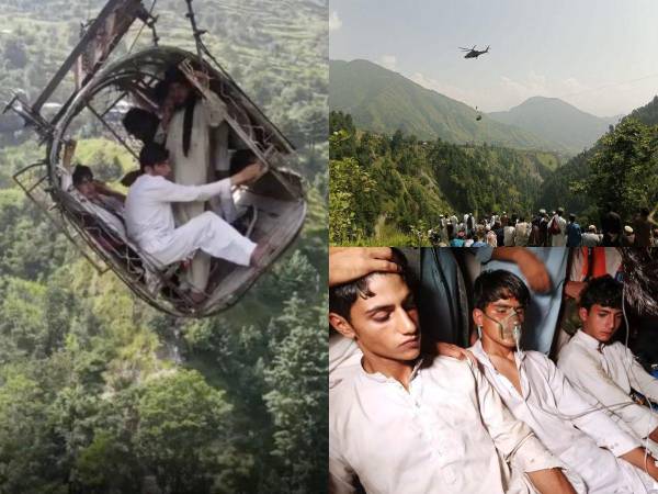 Con helicópteros militares y soldados deslizándose en tirolina, el ejército consiguió rescatar el martes a ocho personas, entre ellos seis escolares, atrapadas durante horas en un teleférico artesanal en un remoto valle de Pakistán. La delicada operación duró todo el día y concluyó al filo de la noche. Este tipo de cabinas artesanales, que funcionan con cables o incluso con simples cuerdas, son habituales en Pakistán para comunicar pueblos aislados en zonas montañosas.