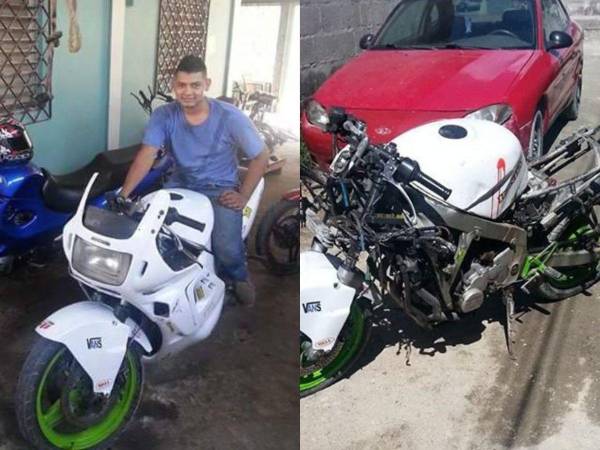 Antes de la tragedia, Méndez solía salir a rodadas con sus amigos los fines de semana. En la segunda fotografía se muestra cómo quedó su motocicleta después del accidente.