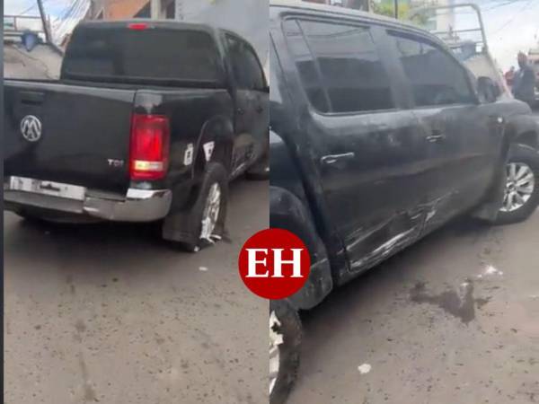 El carro tenía un golpe en el lateral derecho, que según los videos que captaron el crimen, habría sido el mismo lugar en el que pegó el vehículo contra otro que estaba estacionado en la entrada al edificio.