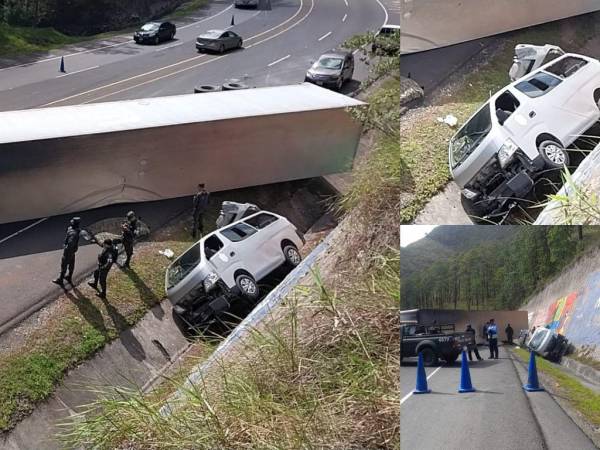 En tempranas horas de este martes -25 de julio- se registró la trágica muerte de un elemento de la Policía Militar del Orden Público (PMOP), identificado como Delmer Alexander Hernández, luego que el conductor de una rastra perdiera el control e impactara contra un vehículo perteneciente al Instituto Nacional Penitenciario (INP). A continuación las imágenes de la brutal colisión captadas por el lente de EL HERALDO.