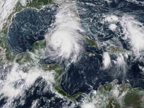 Imagen ilustrativa. Vista satelital de una tormenta en el Caribe.