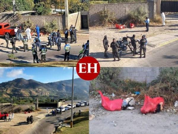 Un doble crimen consternó a la población la mañana de este domingo, cuando se reportó el hallazgo de dos personas muertas dentro de sacos a inmediaciones de la colonia El Carrizal de Comayagüela, muy cerca del bulevar del Norte. Fotos: Estalin Irías/ EL HERALDO