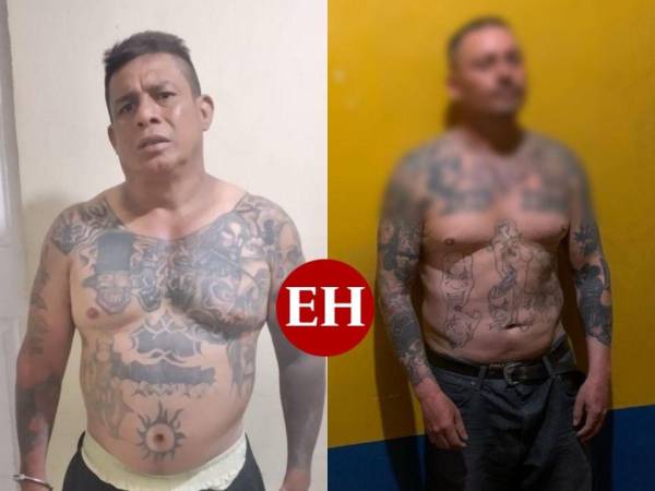 El hombre de la derecha fue detenido en Caridad, Valle; el de la izquierda en Lempira.