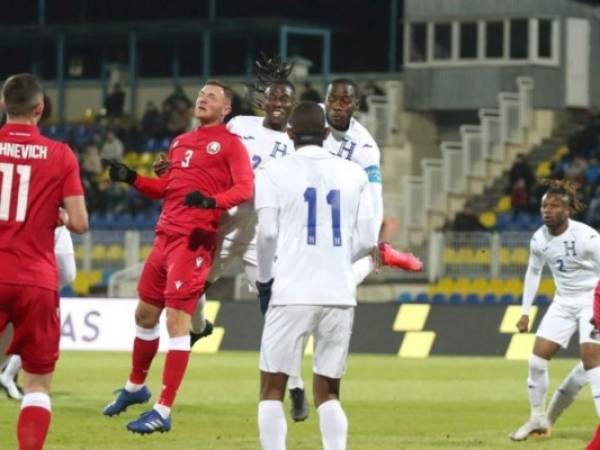 Honduras empató 1 a 1 con Bielorrusia en juego de carácter amistoso. Foto: Federación de Bielorrusia.