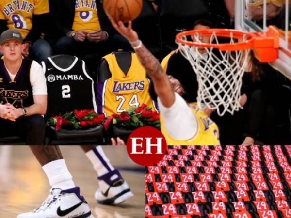 El equipo de Kobe Bryant rindió un sentido homenaje al número 24. A seis días de su muerte la plantilla de Los Ángeles cantó, lloró y jugó en nombre de 'Black Mamba'. Estos fueron los mejores momentos. Fotos: AP / AFP.