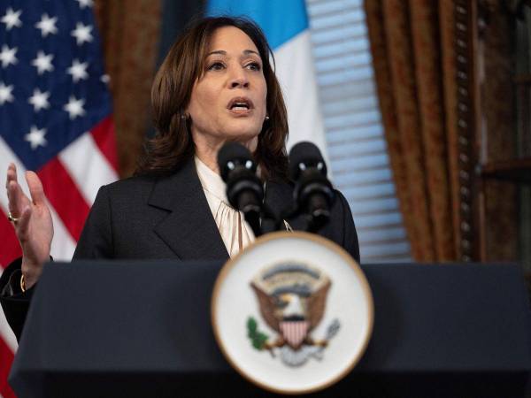 La vicepresidenta de Estados Unidos, Kamala Harris, anunció la inversión en el Triángulo Norte.